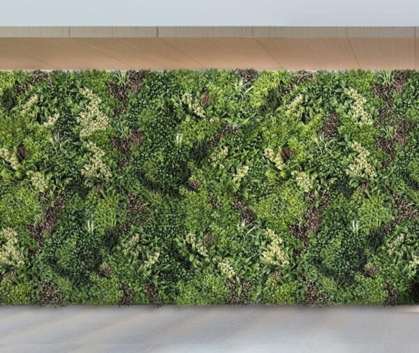 Vertical Artificial Blooming Forest Green Wall, For Indoor & Outdoor