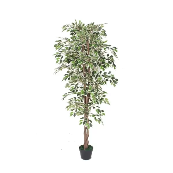 Artificial Natural Green Large Variegated Ficus Tree for Home Decor