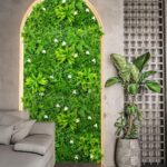 Vertical Artificial Mystick Pearl Green Wall, For Indoor & Outdoor