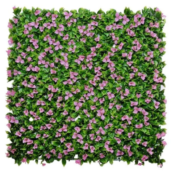 Vertical Artificial Pink Bougainvillea Green Wall, For Indoor & Outdoor