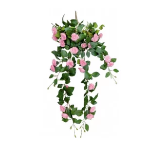 25 Light Pink Rose Hanging Creeper For Indoor/Outdoor Decorative And Home Office Garden Decor