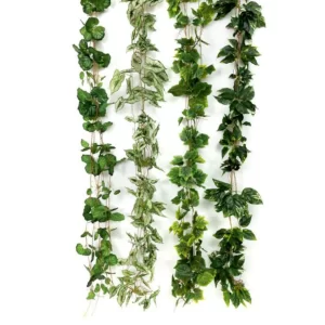 Big Spiral Leaves Garland (4 Designs) For Indoor/Outdoor Decorative And Home Office Garden Decor