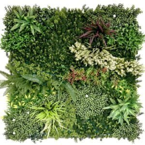 Vertical Artificial Winter Rosetta A Green Wall, For Indoor & Outdoor