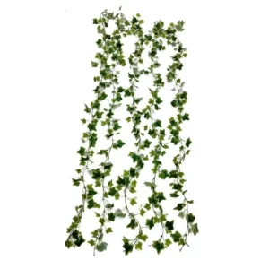 New White Green Ivy Leaves Veil For Indoor/Outdoor Decorative And Home Office Garden Decor