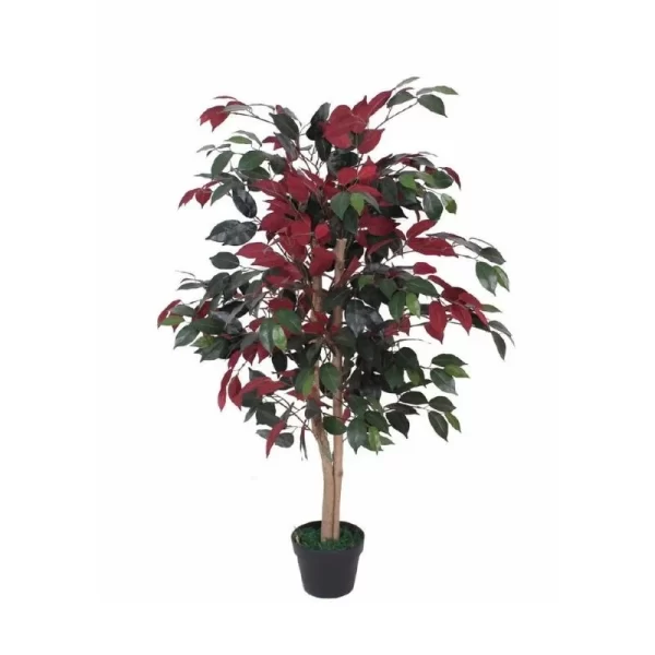 Artificial Natural Beautiful Artificial Red Ficus Plant for Home Decor